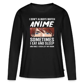 Anime - T-shirt manches longues Premium bio Femme - noir - Devant - Julia (174cm)