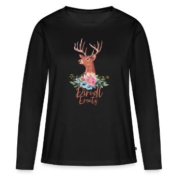 Remplacement de Dirndl - T-shirt manches longues Premium bio Femme - noir - Devant - Julia (174cm)