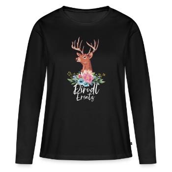 Remplacement de Dirndl - T-shirt manches longues Premium bio Femme - noir - Devant - Julia (174cm)