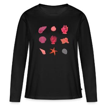 Crustacean Core Crustacean Shirt Cadeau - T-shirt manches longues Premium bio Femme - noir - Devant - Julia (174cm)