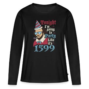 William Shakespeare Théâtre Littérature - T-shirt manches longues Premium bio Femme - noir - Devant - Julia (174cm)