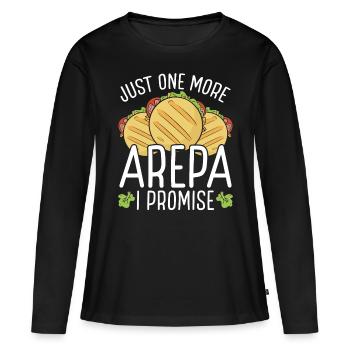 Arepa vénézuélien Cuisine traditionnelle colombienne - T-shirt manches longues Premium bio Femme - noir - Devant - Julia (174cm)