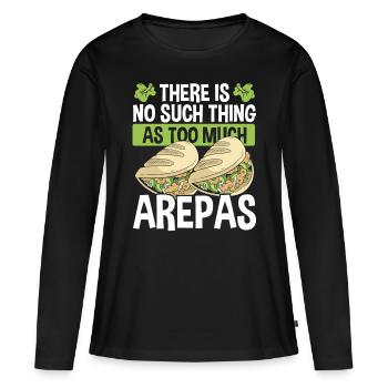 Cuisine colombienne américaine Arepa vénézuélienne - T-shirt manches longues Premium bio Femme - noir - Devant - Julia (174cm)