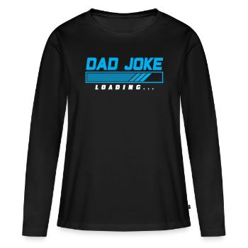 Papa Blague Papa Blagues Père - T-shirt manches longues Premium bio Femme - noir - Devant - Julia (174cm)