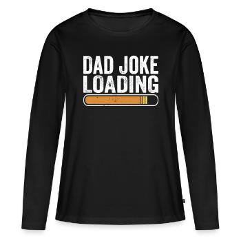 Papa Blague Papa Blagues Père - T-shirt manches longues Premium bio Femme - noir - Devant - Julia (174cm)