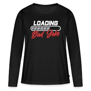 Papa Blague Papa Blagues Père - T-shirt manches longues Premium bio Femme - noir - Devant - Julia (174cm)