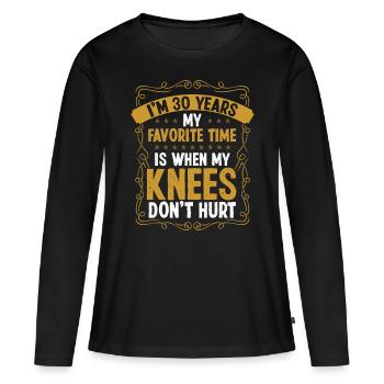 30 Year Old Birthday Humor Idea Men 30 Birthday - Frauen Premium Bio Langarmshirt - Schwarz - Vorne - Julia (174cm)