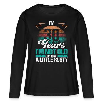 Idée d’anniversaire 30 pour hommes Rusty 30 Year Old Humor - T-shirt manches longues Premium bio Femme - noir - Devant - Julia (174cm)