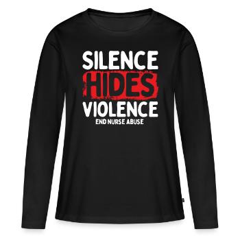 Nurse Abuse Survivor Hides Violence ER Nurse CNA - Women's Premium Organic Long Sleeve Shirt - black - Front - Julia (174cm)