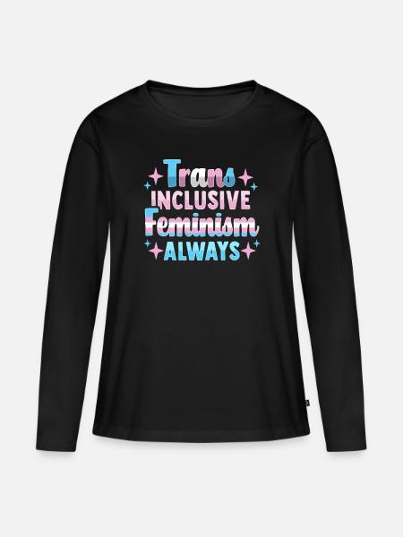 Transfeminismus Trans-Design für Trans-Personen - Frauen Premium Bio Langarmshirt - Schwarz