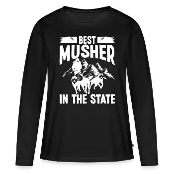 Best Musher in the State Alaska Sled Dog Racing - Women's Premium Organic Long Sleeve Shirt - black - Front - Julia (174cm)