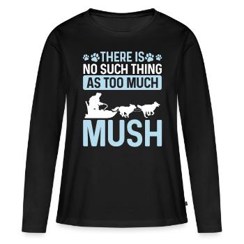 Alaska Sled Dog Racing Mushing Husky Sledding - Frauen Premium Bio Langarmshirt - Schwarz - Vorne - Julia (174cm)