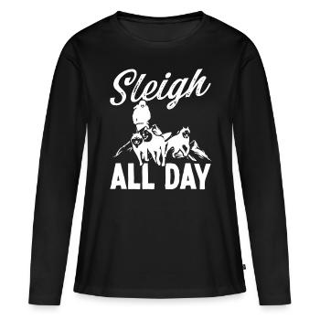 Alaska Sled Dog Racing Dog Team Sled Dog Racer - Women's Premium Organic Long Sleeve Shirt - black - Front - Julia (174cm)