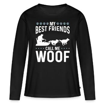 Alaska Mushing Dog Owner Sled Dog Racing Husky - Frauen Premium Bio Langarmshirt - Schwarz - Vorne - Julia (174cm)