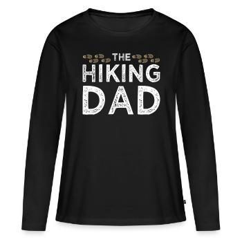 Hiking The Hiking Dad Outdoor Trekking Hiker - Women's Premium Organic Long Sleeve Shirt - black - Front - Julia (174cm)