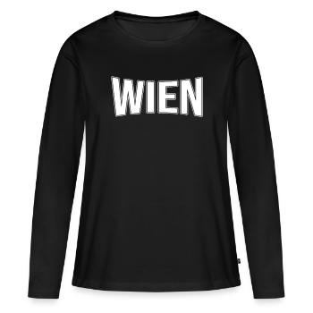 Vienne - T-shirt manches longues Premium bio Femme - noir - Devant - Julia (174cm)