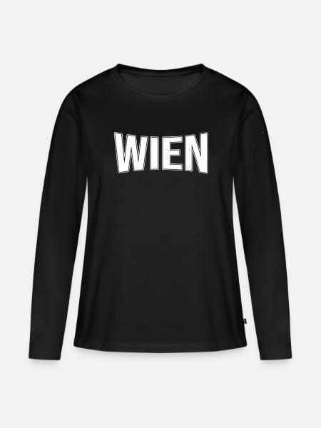 Wien - Frauen Premium Bio Langarmshirt - Schwarz
