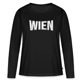 Vienne - T-shirt manches longues Premium bio Femme - noir - Devant - Julia (174cm)