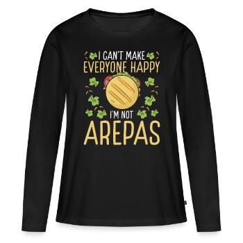 Vénézuélien Arepa Lover Cuisine colombienne Arepas Maker - T-shirt manches longues Premium bio Femme - noir - Devant - Julia (174cm)