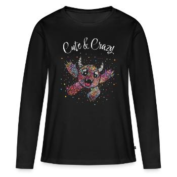 Confettis Monster Carnaval Carnaval Kölle Alaaf - T-shirt manches longues Premium bio Femme - noir - Devant - Julia (174cm)