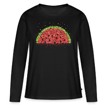 Melon Costume Remplacement Carnaval Carnaval Cadeau - T-shirt manches longues Premium bio Femme - noir - Devant - Julia (174cm)