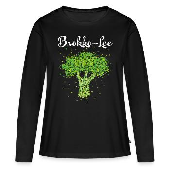 Brocoli Costume Remplacement Carnaval Cadeau Carnaval - T-shirt manches longues Premium bio Femme - noir - Devant - Julia (174cm)