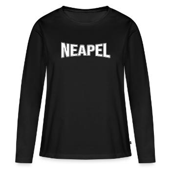 Naples - T-shirt manches longues Premium bio Femme - noir - Devant - Julia (174cm)