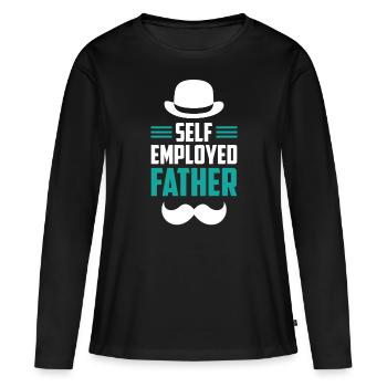Self-employed father Freelancer Self-employed - Women's Premium Organic Long Sleeve Shirt - black - Front - Julia (174cm)