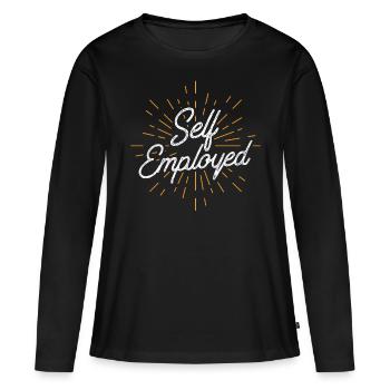 Self-employed freelancer freelancer - Women's Premium Organic Long Sleeve Shirt - black - Front - Julia (174cm)