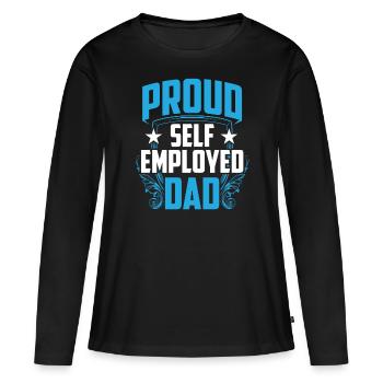 Proud Self-employed father Self-employed - Women's Premium Organic Long Sleeve Shirt - black - Front - Julia (174cm)