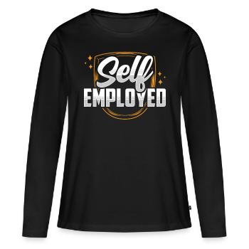 Self-employed freelancer freelancer - Women's Premium Organic Long Sleeve Shirt - black - Front - Julia (174cm)