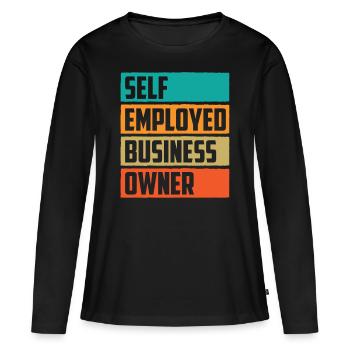 Self-employed business owner Self-employed - Women's Premium Organic Long Sleeve Shirt - black - Front - Julia (174cm)
