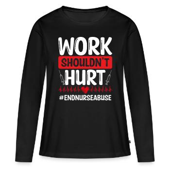 Nurse Abuse Survivor Work Hurt ER Nurse Fighter - Frauen Premium Bio Langarmshirt - Schwarz - Vorne - Julia (174cm)