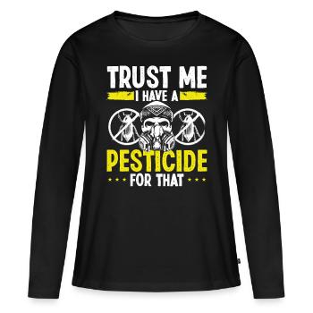 Pest Control Pest Controller Bug Killer Worker - Frauen Premium Bio Langarmshirt - Schwarz - Vorne - Julia (174cm)