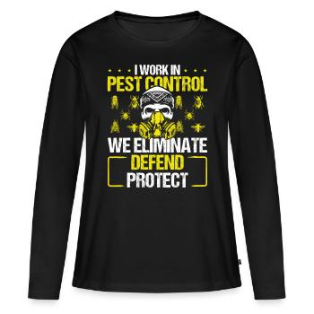 Technicien en lutte antiparasitaire en tueur de punaises de lit - T-shirt manches longues Premium bio Femme - noir - Devant - Julia (174cm)