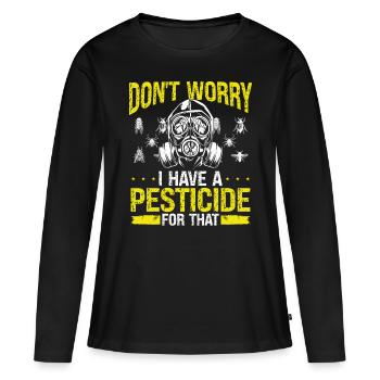 Technicien en lutte antiparasitaire Travailleur tueur de punaises de lit - T-shirt manches longues Premium bio Femme - noir - Devant - Julia (174cm)
