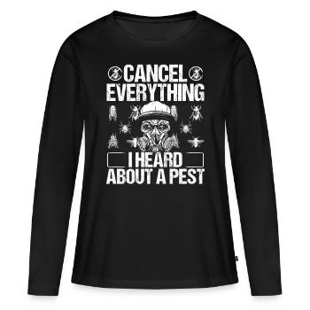 Pest Control Worker Technician Animal Control - Frauen Premium Bio Langarmshirt - Schwarz - Vorne - Julia (174cm)