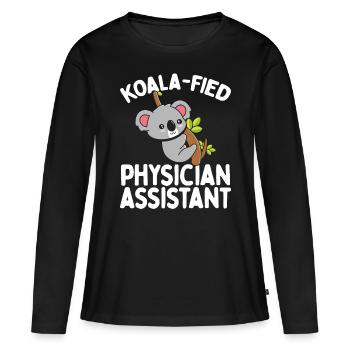 Physician Assistant PA Koalafied PA Student Grad - Frauen Premium Bio Langarmshirt - Schwarz - Vorne - Julia (174cm)