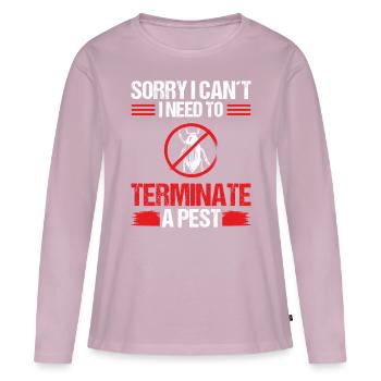 Pest Control Bug Killer Extermination Worker - Frauen Premium Bio Langarmshirt - Altrosa - Vorne - Julia (174cm)