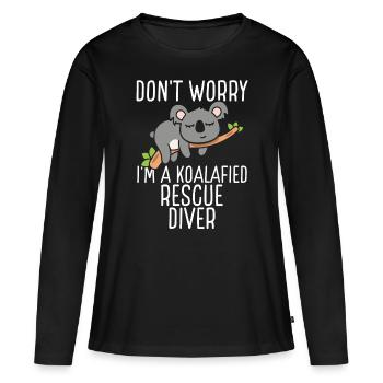 Koalafied Rescue Diving Instructor Koala Dive - Women's Premium Organic Long Sleeve Shirt - black - Front - Julia (174cm)