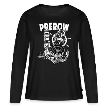 Pré-lancer - T-shirt manches longues Premium bio Femme - noir - Devant - Julia (174cm)