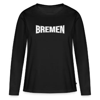 Brême - T-shirt manches longues Premium bio Femme - noir - Devant - Julia (174cm)