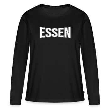 Manger - T-shirt manches longues Premium bio Femme - noir - Devant - Julia (174cm)