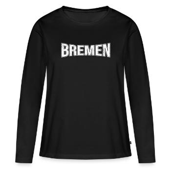 Brême - T-shirt manches longues Premium bio Femme - noir - Devant - Julia (174cm)