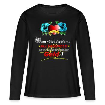 Krankenschwester Alltagsheld - Frauen Premium Bio Langarmshirt - Schwarz - Vorne - Julia (174cm)