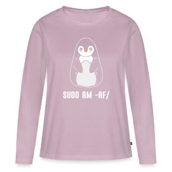 sudo rm rf / Linux Computer Programmer - Frauen Premium Bio Langarmshirt - Altrosa - Vorne - Julia (174cm)