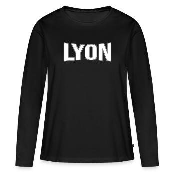 Lyon - T-shirt manches longues Premium bio Femme - noir - Devant - Julia (174cm)