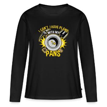 Prospecteurs d’or Mineurs d’or Chercheurs d’or - T-shirt manches longues Premium bio Femme - noir - Devant - Julia (174cm)