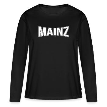 Mayence - T-shirt manches longues Premium bio Femme - noir - Devant - Julia (174cm)