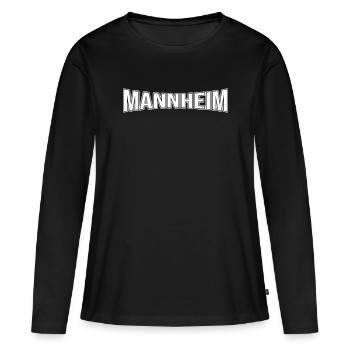 Mannheim - T-shirt manches longues Premium bio Femme - noir - Devant - Julia (174cm)